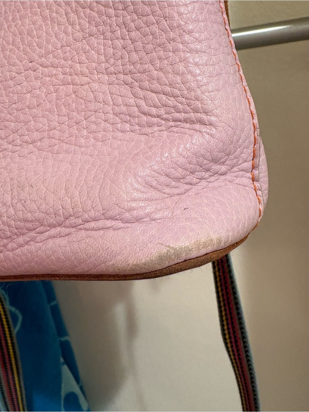 Consuela | Leather Crossbody with Striped Strap - Picture 7 of 17